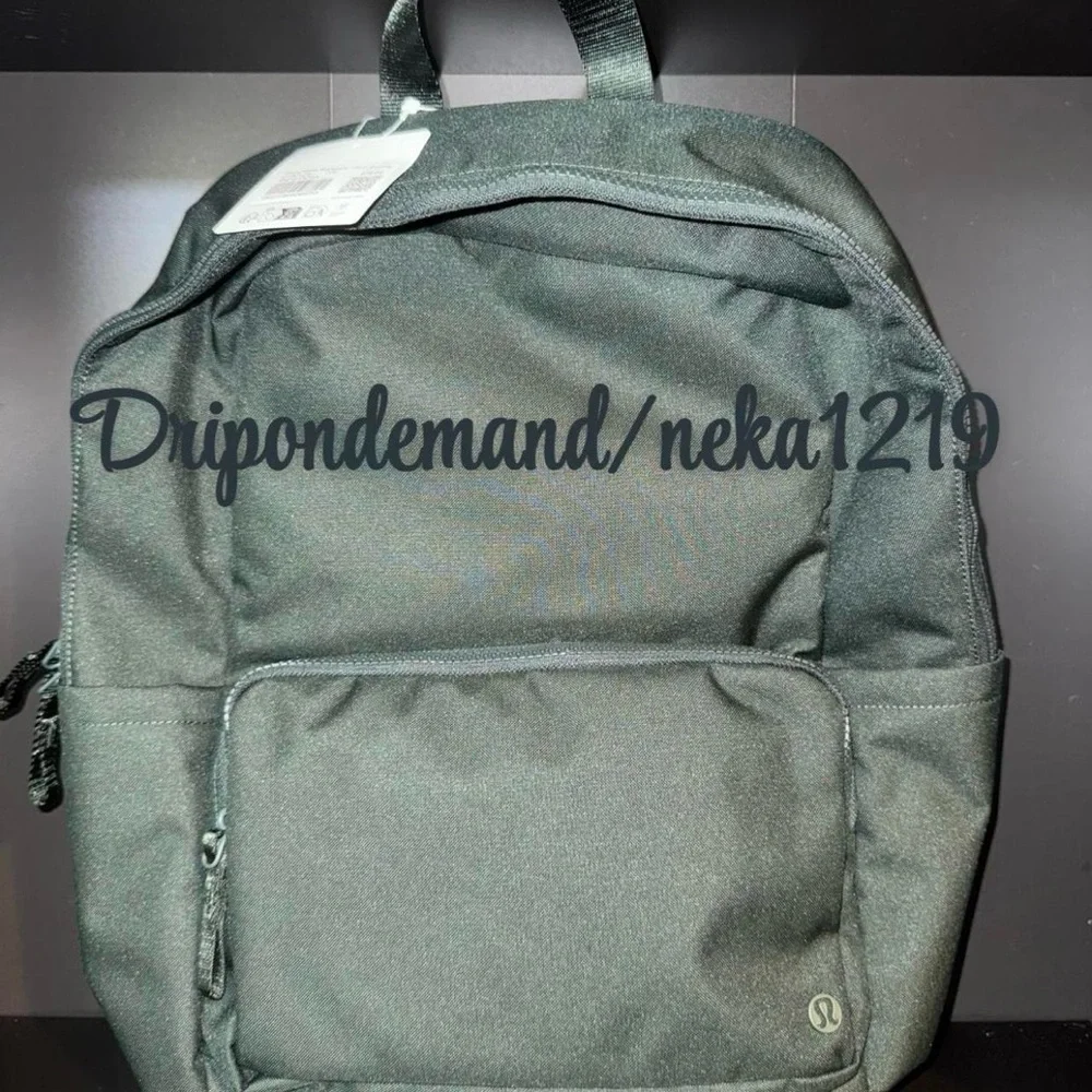 Lululemon Everywhere Backpack 22L Tech Canvas- Rainforest Green/Ocean Air